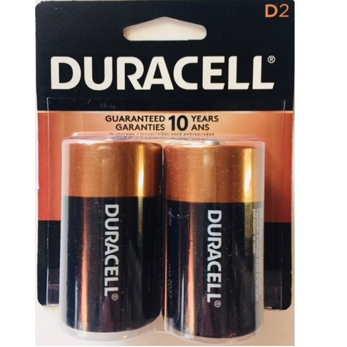 Duracell D-2 (USA) 2-pk