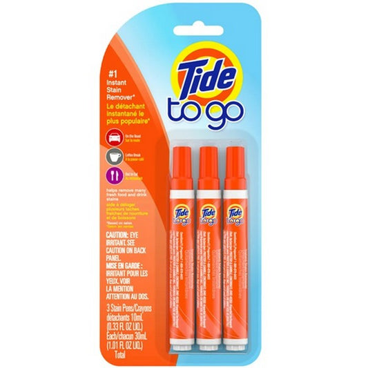 TIDE TO GO 3PK Cardd Instant Stain Remover