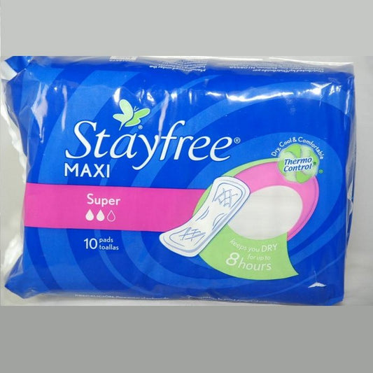 STAYFREE MaxiPads super 10s