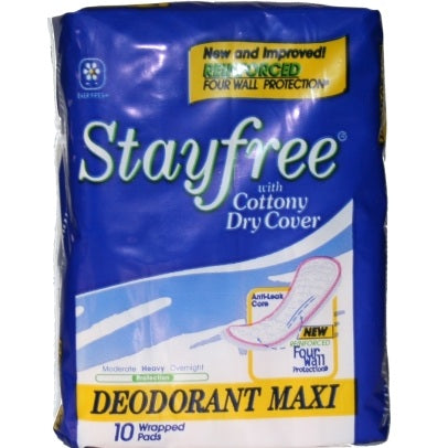 STAYFREE MaxiPads Deodaurant 10s