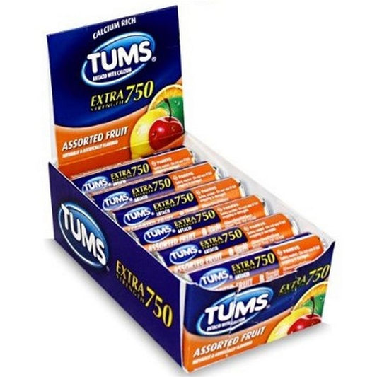 TUMS singles box/12 Xtra-strength Asst fruit