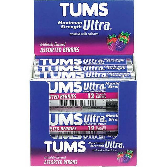 TUMS SINGLES box/12 Asst Berry Ultra-strength