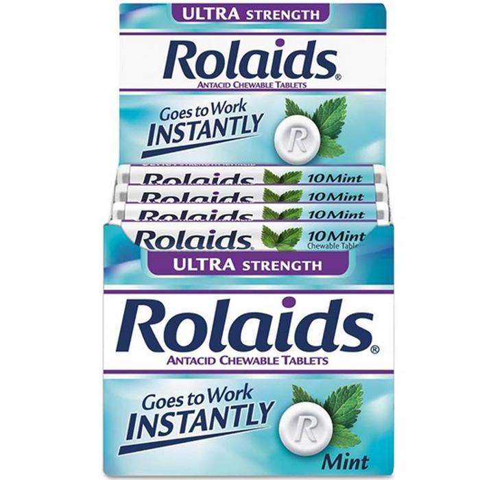 ROLAIDS ULTRA STR Mint Tablet Box/12x10s