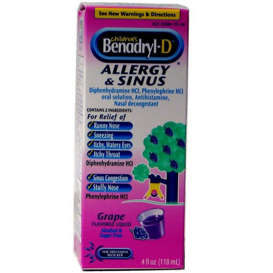 BENADRYL CHILDREN Allergy Liquid 4oz Grape