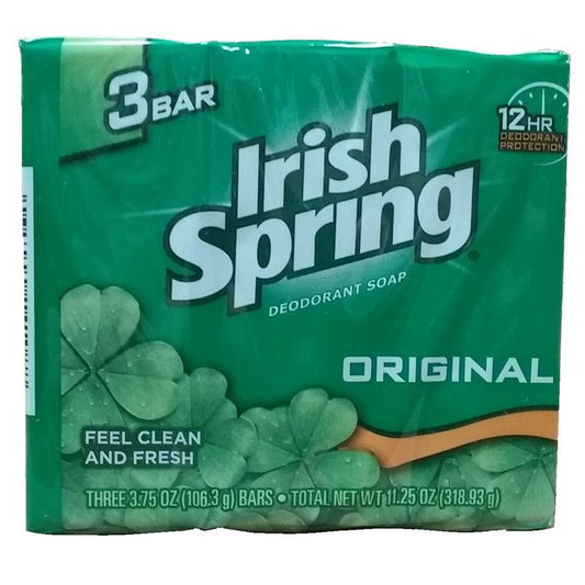 IRISH SPRING SOAP 3-pack 3.75oz Original