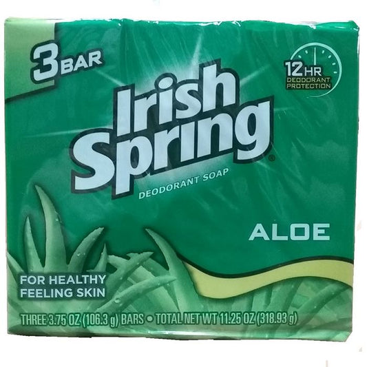 IRISH SPRING SOAP 3-pack 3.75oz Aloe