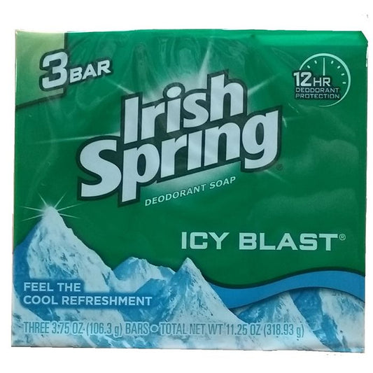 IRISH SPRING SOAP 3-pack 3.75oz Icy Blast