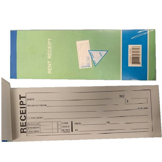 RENT Receipt Book 50 Sheets Duplicate