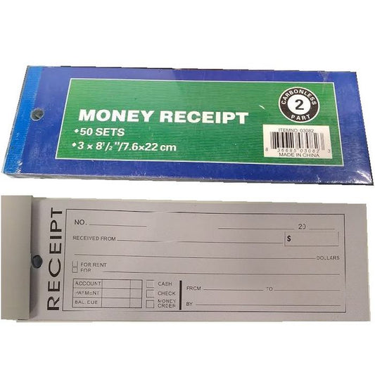 MONEY Receipt Book 50 Sheets Duplicate