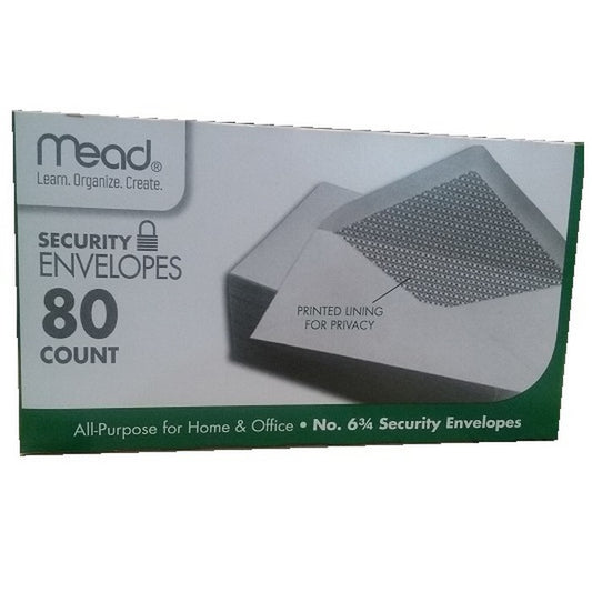 MEAD ENVELOPES Security 80ct (#6) Bxd