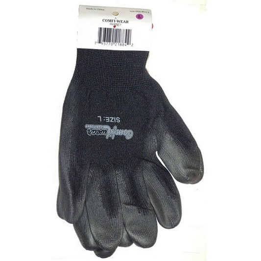 COMFIGRIP GLOVES Lrg Polyurethane Coated Black