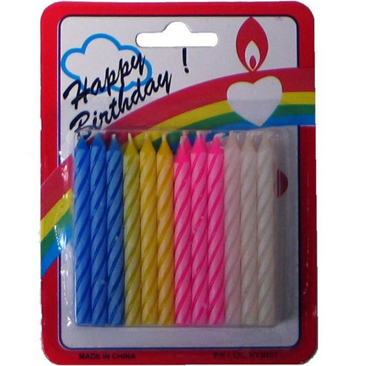 BirthDay Candles 24s Carded assorted colors