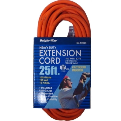 EXTENSION CORD 25ft Orange Heavy Duty UL