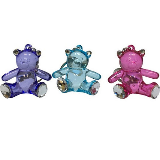 TEDDY BEAR KEYCHAIN Card of 12