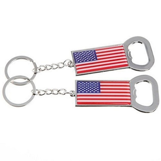 AMERICAN FLAG Cd/12 Keychain Bottle Opener