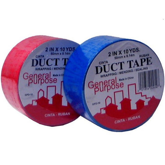 Duct tape asst colors 10yds x 2inch