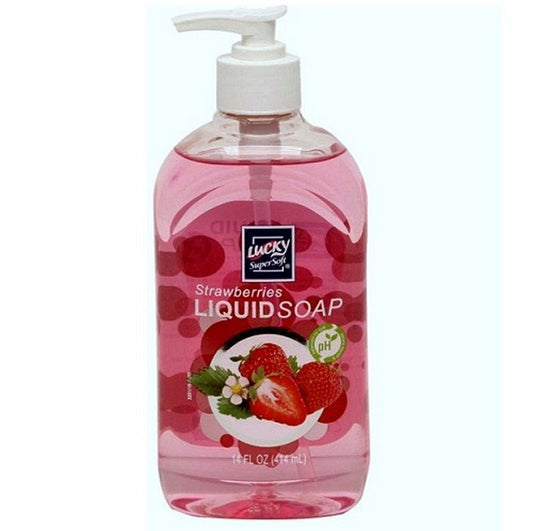 LUCKY LIQUID SOAP 14oz Strawberry