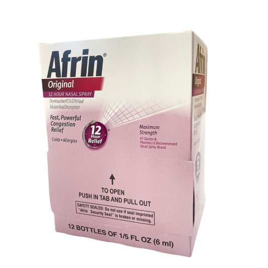 AFRIN ORIGINAL 12 BOTTLES 1/5 OZ