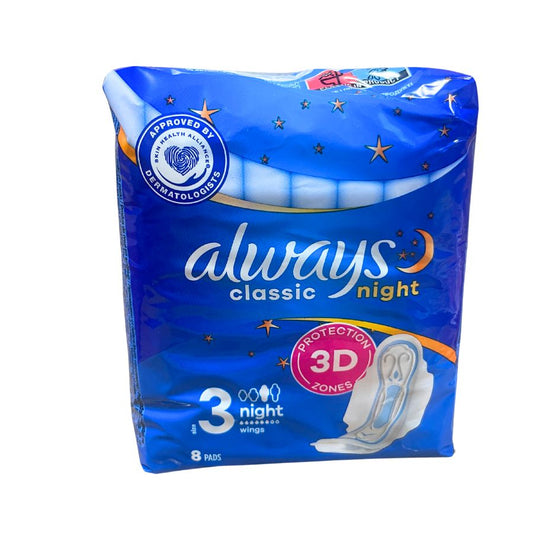 ALWAYS Classic #3 Night with wings 8s/18ct