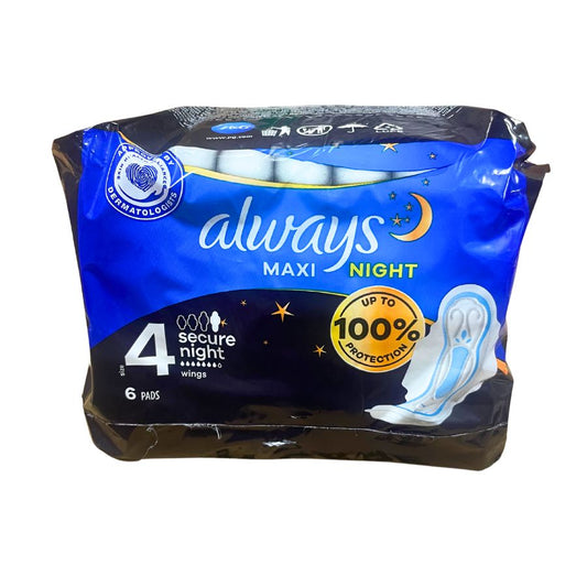 ALWAYS Maxi #4 Secure Night Wings 6s/16ct