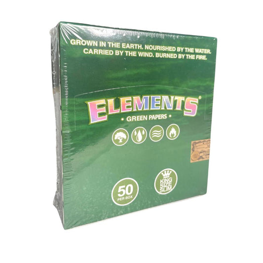 ELEMENTS GREEN PAPERS KING SIZE SLIM 50 PER BOX