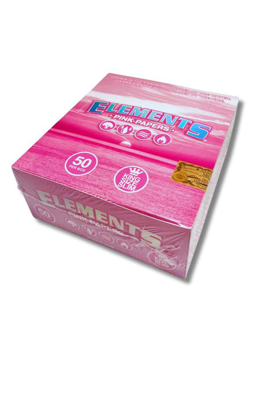 ELEMENTS PINK PAPER KING SIZE SLIM 50 PER BOX