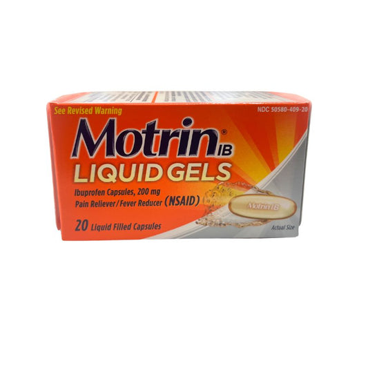 MOTRIN LIQUID GELS 20 CAPSULES