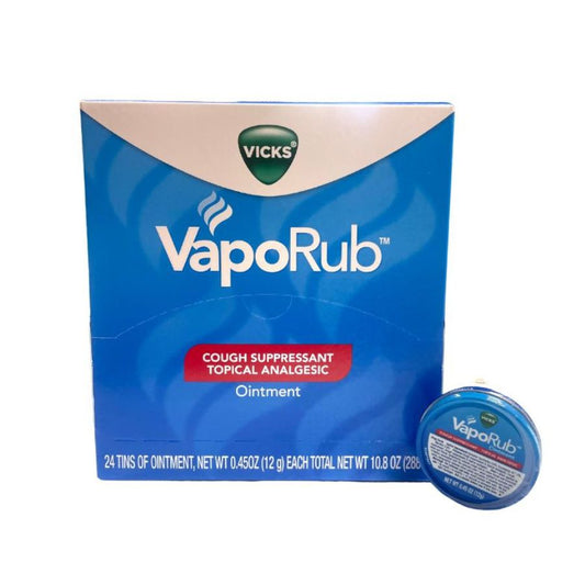 VICKS VAPORUB Tins .45oz Box of 24