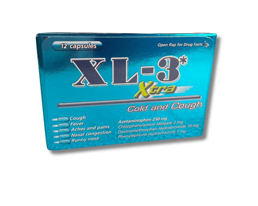 XL-3 BLUE XTRA COLD AND COUGH 12 CAPSULES