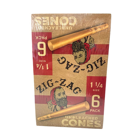 ZIG ZAG UNBLEACHED CONES 1 1/4 6 PACK